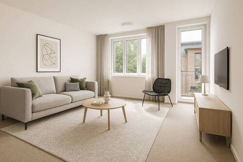 Homestaging Wohnzimmer (KI generiert) - 