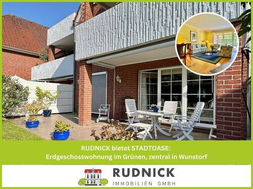 RUDNICK bietet STADTOASE - RUDNICK bietet STADTOASE: Erdgeschosswohnung im Grünen, zentral in Wunstorf