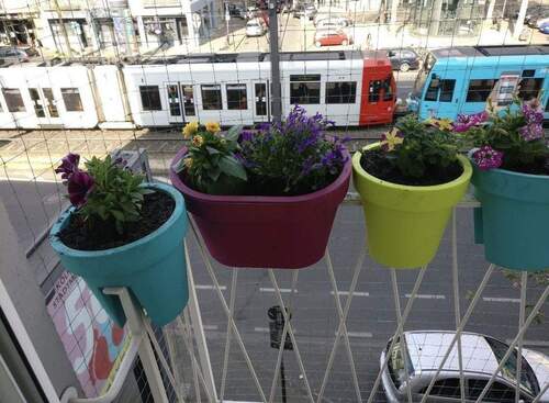 Blick v. Balkon zum Salierring - *Barbarossaplatz* Bezugsfreie 5-Zi-Whg., 118m², 2.OG, Lift, 2 Bäder, Stellpl., provisionsfrei