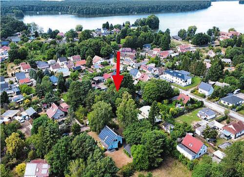 Luftbild - Unbebautes Grundstück mit Bauvorbescheid für ein EFH