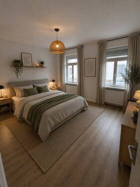 KI-bearbeitet - 2 Zimmer Etagenwohnung zur Miete in Karlsruhe
