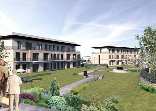 Südansicht - Neubauprojekt 50 WE´s ca. 3.000m² Wfl. zw. Wiesbaden und Limburg mit BG + Erweiterungspotenzial