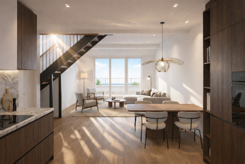 Raumperspektive - Erste Reihe, oberste Etage: High End am Kranoldplatz