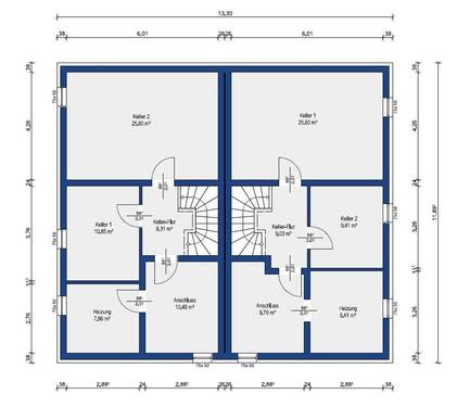 Keller - Doppelhaushälfte mit 130,00 m&sup2; in Altdorf b. Nürnberg zum Kaufen