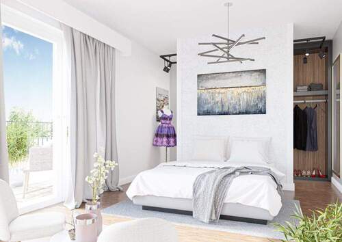 Schlafzimmer mit Ankleide - Projektierung - 