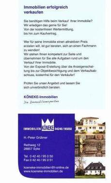 Kosten nur im Erfolgsfall, nach Kaufvertrag - 4 Zimmer Einfamilienhaus in Syke