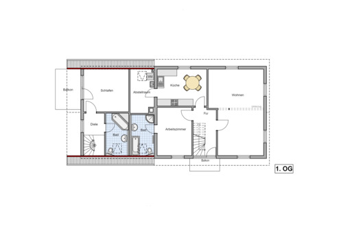 Skizze Obergeschoss - 