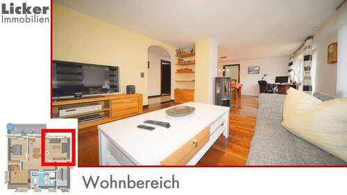 Wohnbereich - Etagenwohnung mit 73,00 m&sup2; in Waiblingen zum Kaufen