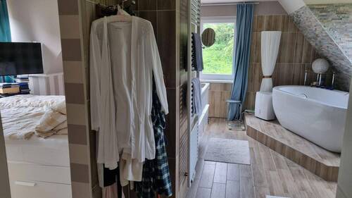 Schlafzimmer mit Bad - 