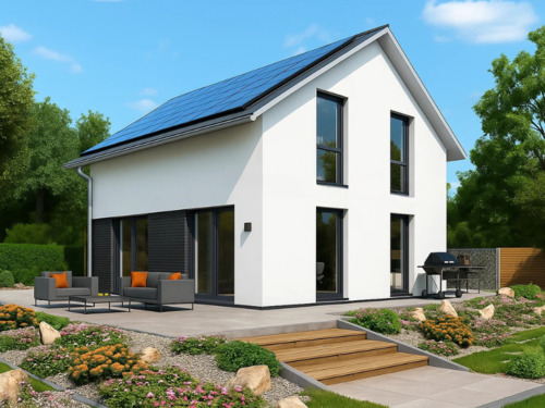 Danhaus Hausansicht hinten - ?? 'Doppelt hält besser - Ihr Traum vom Zweifamilienhaus!'