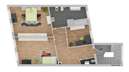 1. Obergeschoss, Haus 1 - 