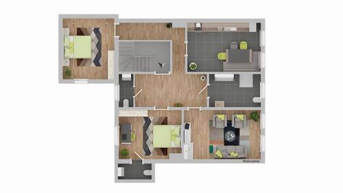 1. Obergeschoss, Haus 2 - 