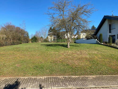 Grundstück von der Straße aus - Baugrundstück in Bous in sonniger Südhanglage auf dem Weinberg - ideal für Ihr Traumhaus