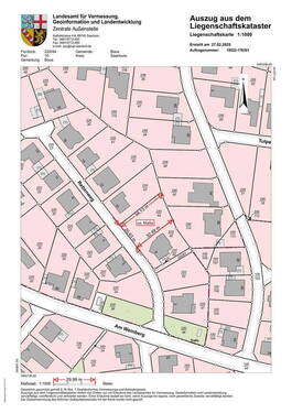 Katasterkarte mit ca. Spannmaß - Grundstück zum Kaufen in Bous
