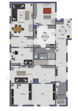 Möbliervorschlag Erdgeschoss - 