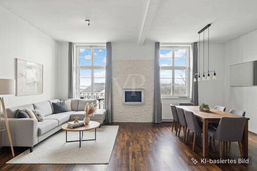 Wohnbereich (Möblierungsbeispiel) - 2 Zimmer Etagenwohnung in Königstein im Taunus