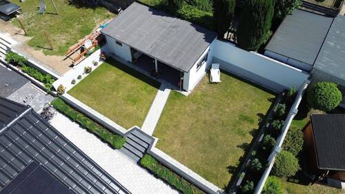 Drohnenansicht Gartenhaus - 4 Zimmer Terrassenwohnung zum Kaufen in Geesthacht