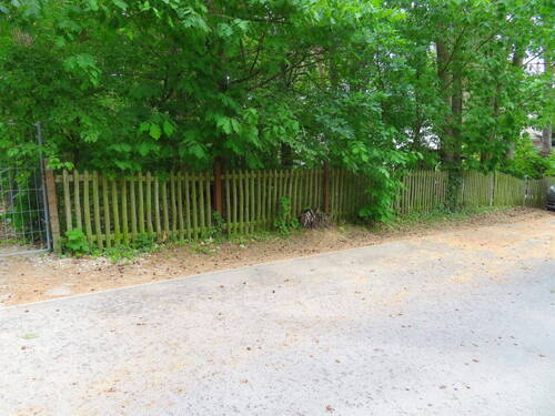 Zaun Straßenseite - Grundstück zum Kaufen in Schildow