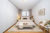 Schlafzimmer - virtuelles Staging - Etagenwohnung mit 71,50 m&sup2; in München zum Kaufen