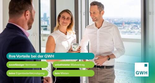 Ihre Vorteile bei der GWH: zuverlässiger Vermieter, unbefristeter Mietvertrag, keine Eigenbedarfskündigung, faire Mieten - 3-Zimmerwohnung in Wiesbaden - 740,00 EUR Kaltmiete, ca.  74,20 m² Wohnfläche