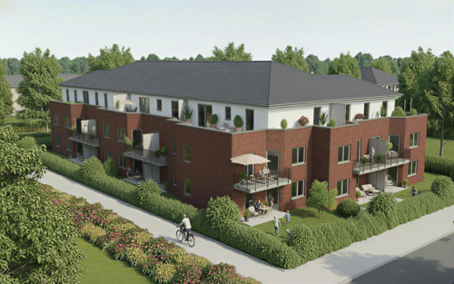 SOOLA - Objektansicht (Visualisierung) - 2 Zimmer Terrassenwohnung zum Kaufen in Reppenstedt