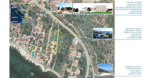 Übersicht Bebauung - Grundstück in Sibenik