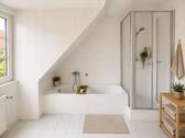 Bad mit Dusche, Wanne - 3 Zimmer Etagenwohnung in Gößnitz
