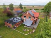 Luftansicht Garten, Westseite - Einfamilienhaus mit 165,00 m&sup2; in Betzendorf zum Kaufen