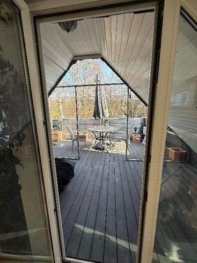 Blick aus dem Wohnz. zur Dachterrasse im 1-FH - 