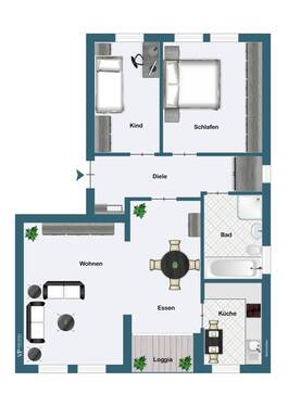 Erdgeschoss WE Nr. 3 - 