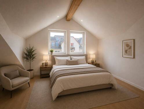 Schlafzimmer - Erstbezug nach Kernsanierung - KfW 55EE- 2 Zimmer, Bad, EBK