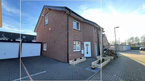 Frontansicht-bearbeitet - Viel Platz für die Familie - durchdacht geplante Doppelhaushälfte in guter Lage von Kamp-Lintfort!