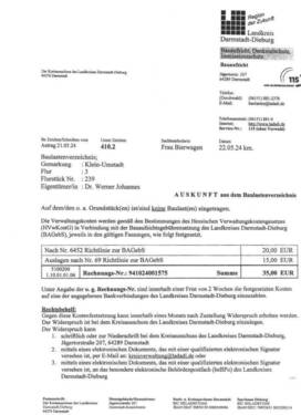 Baulastenbescheid - 