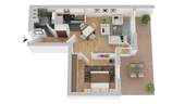 Grundriss - WE 3 - 2 Zimmer Etagenwohnung zum Kaufen in Münster