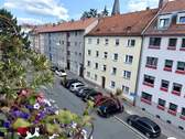 Blick aus ihrer Wohnung - 
