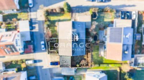 Top Down mit Grundstücksgrenze - 6 Zimmer Doppelhaushälfte in Marzling