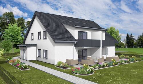 Außenansicht - +++Erstbezug Neubau+++ ruhig gelegene Dachgeschosswohnung in Stralsund Andershof zu vermieten