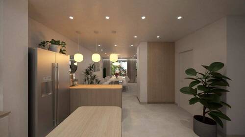 Moderner Wohn- und Essbereich mit viel Tageslicht und Ausblick - 