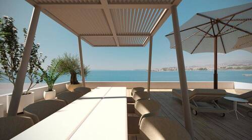 Hochwertig gestalteter Außenbereich mit mediterraner Bepflanzung - 