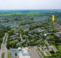 Komplett möblierte Wohnung im Hochparterre in der Südstadt - Einbauküche, Süd-West Balkon - Rostock