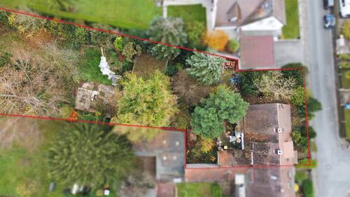 Luftbild Grundstück mit altem Hausbestand - Grundstück zum Kaufen in Nürnberg