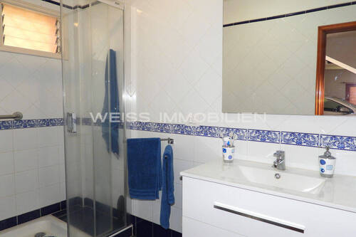 Badezimmer mit großer Duschkabine - 