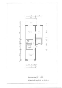 Eichenstr. 51 3.OG links -2RWE - vermaßt - 