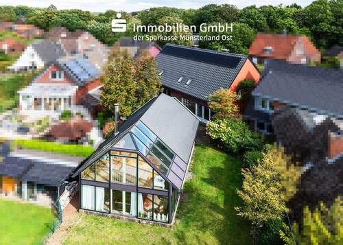 Vogelperspektive - Landhaus-Flair in zentraler Lage von Münster-Albachten!