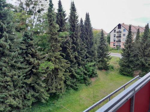 Ausblick vom Balkon - * Im stillen Bad Kösen * Draufblick von oben *