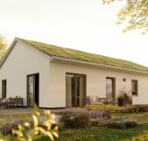 Der Bungalow mit Gründach im Neubaugebiet Helpup. - Oerlinghausen