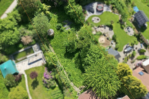 Garten von oben - 9 Zimmer Mehrfamilienhaus, Wohnhaus in Rümmingen