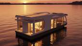 Achterwasser - Sonnenuntergang - Exklusives Hausboot (Wohnyacht) mit Liegeplatz auf Usedom - Premium Ferienimmobilie