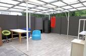 Große überdachte Terrasse - 