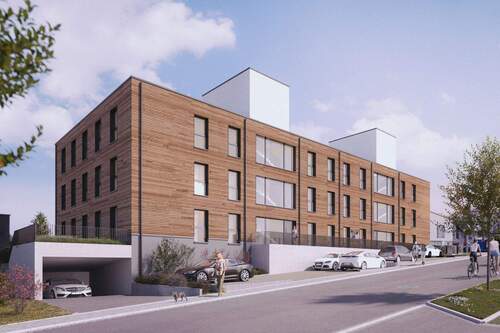 Mehrfamilienhaus mit hochwertiger Holzfassade - 2 Zimmer Etagenwohnung zum Kaufen in Pentling